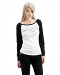 Contrast Stitch Long Sleeve Tee God plan