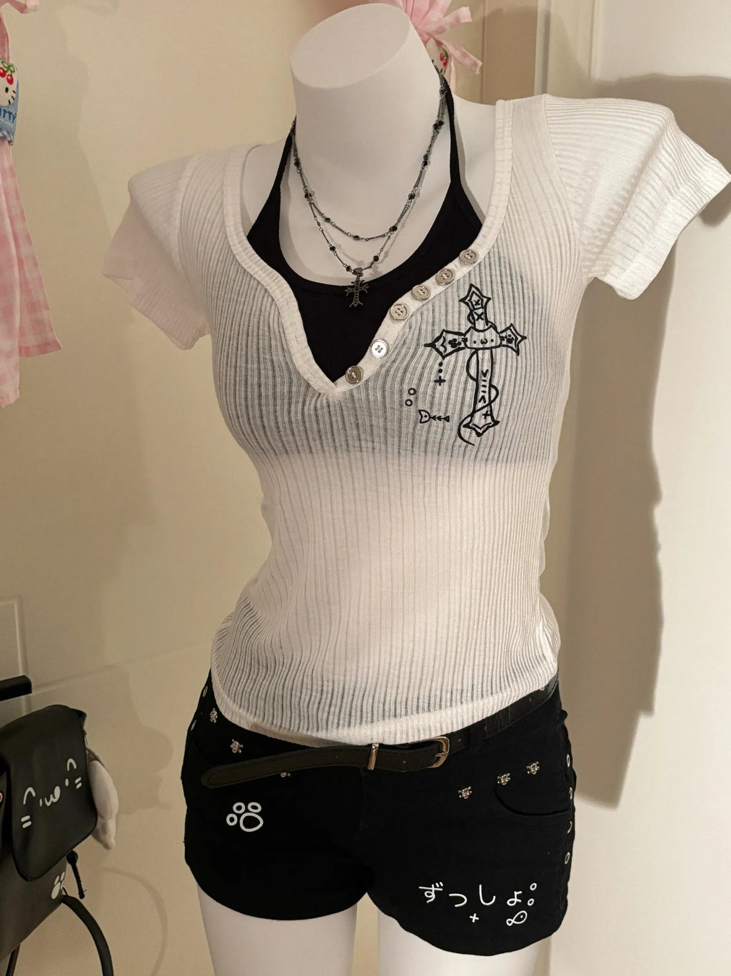 Y2Kゴス・レイヤードヘンリーT NOCTONE